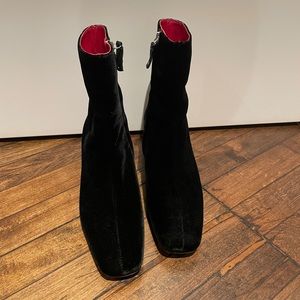 Dorateymur Velvet Ankle Boots Black 7.5